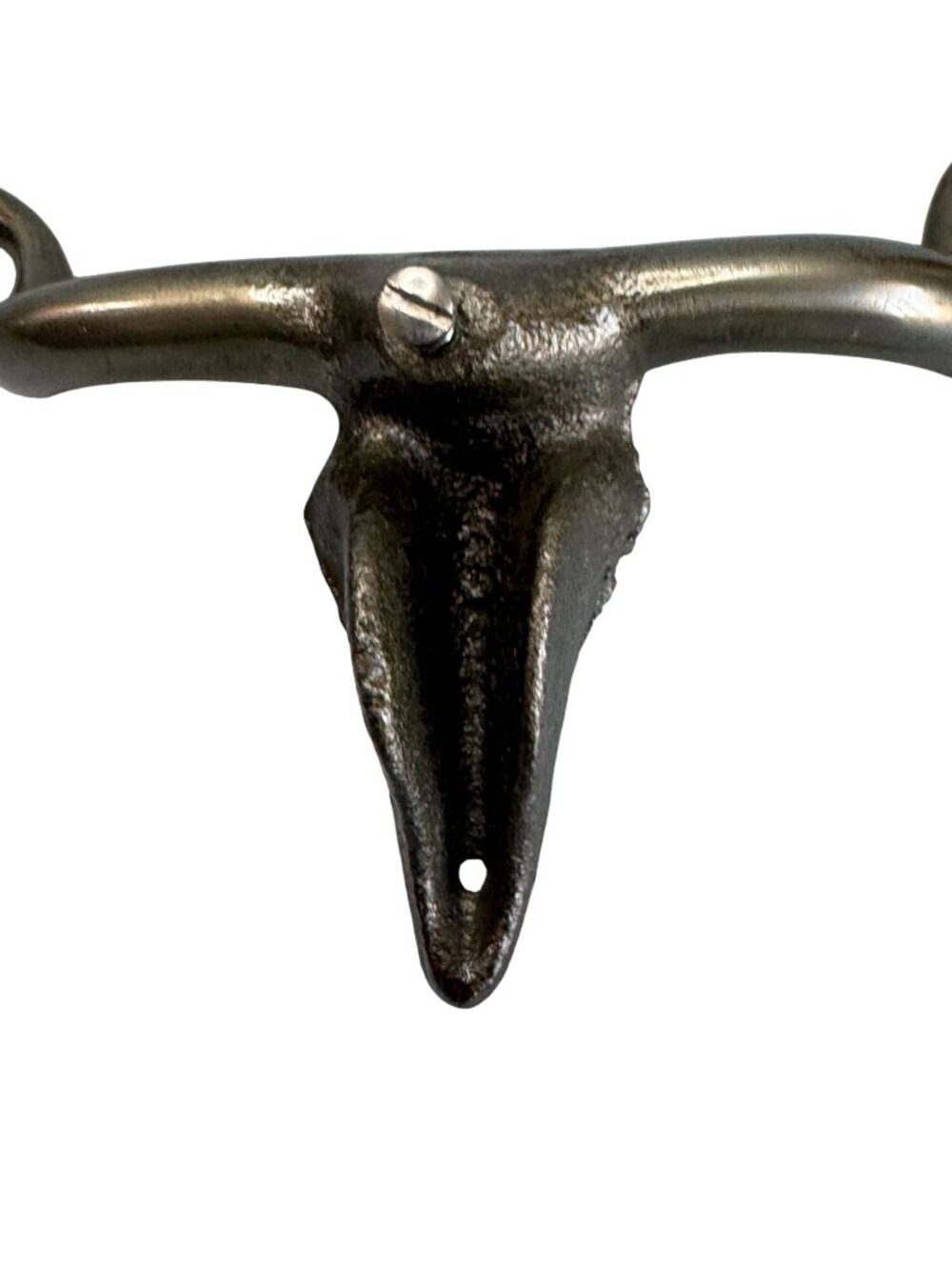 Cast Metal Longhorn Steer Skull Wall Hook Western Rustic Decor Vintage 6" - Picture 4 of 7